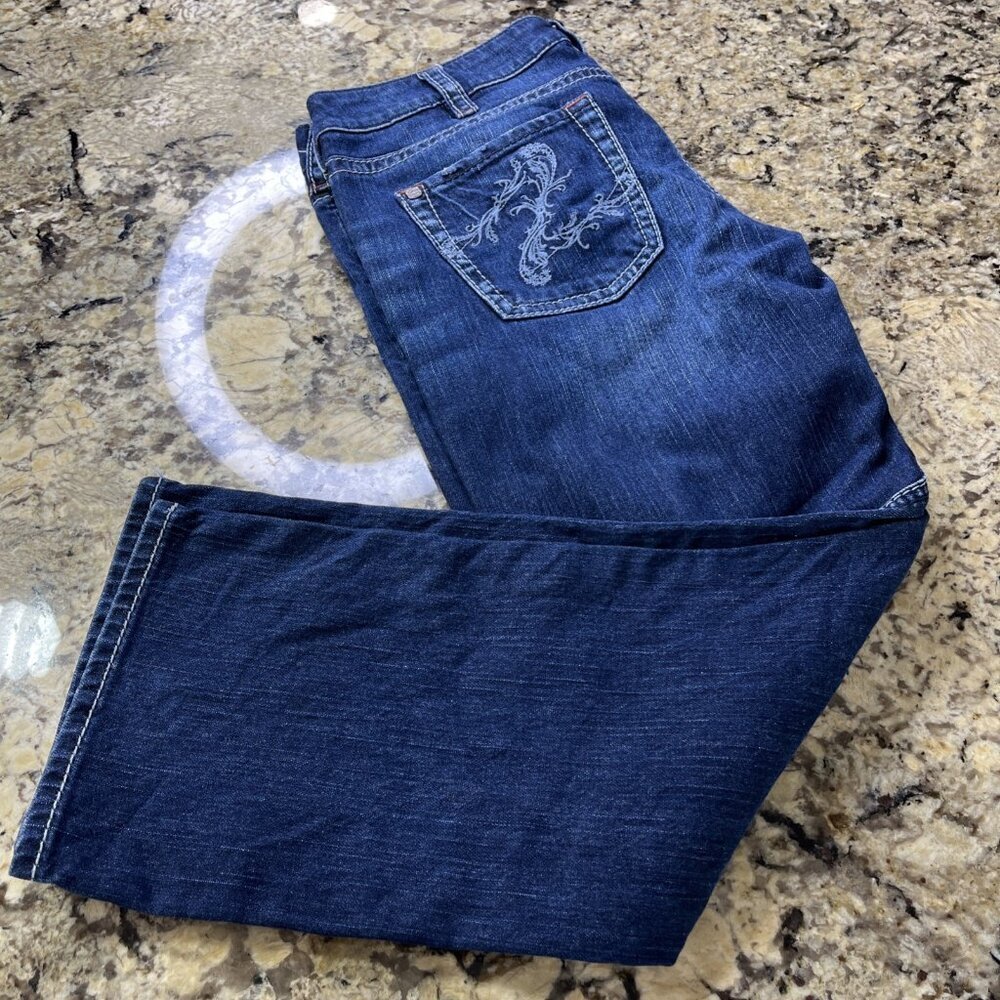 Size 32 ( 34) Silver Jeans Santorini Womens Bootcut Distressed * Read Below  CN